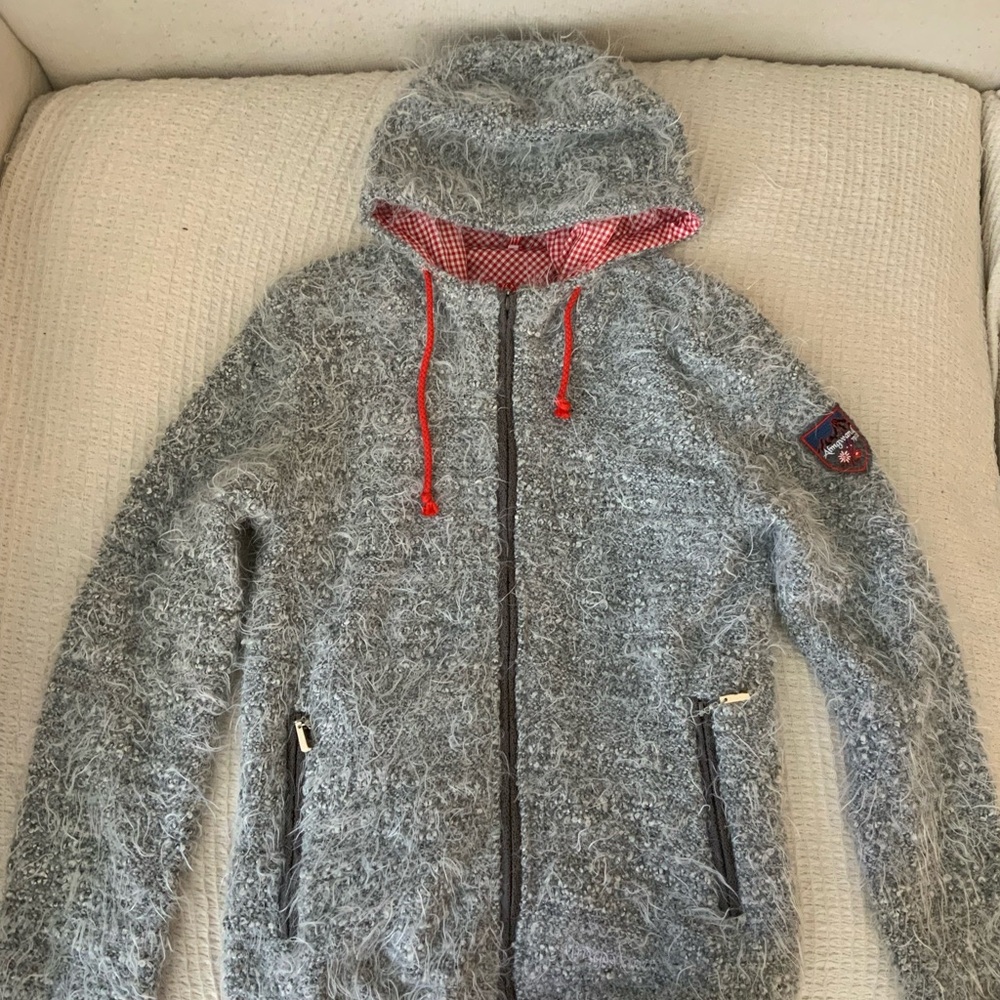 New Almgwnd Moselkopf Boucle Wool Ski Jacket Winter Coat Vintage European Winter